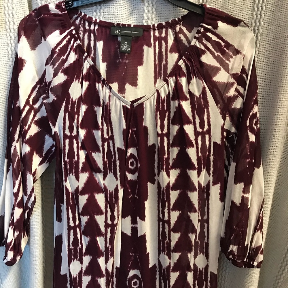 INC Purple Top w matching Tank Top Size Medium